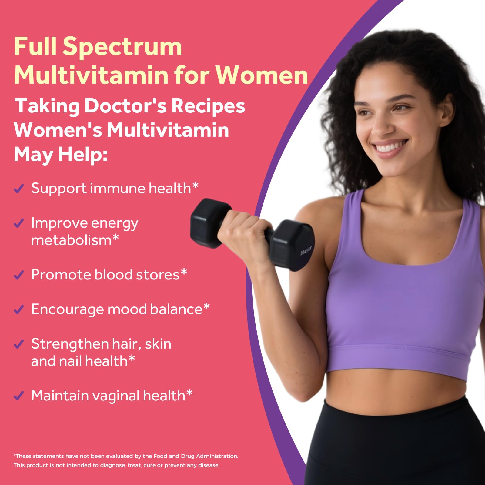 Doctor's Recipes tablets in hand illustrating convenient daily serving size