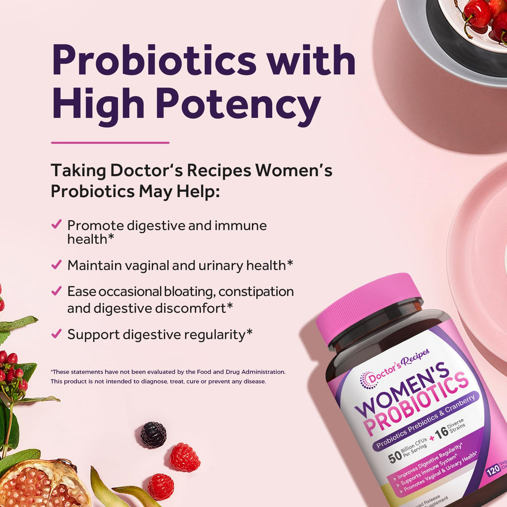 Graphic illustrating digestive health benefits from probiotics