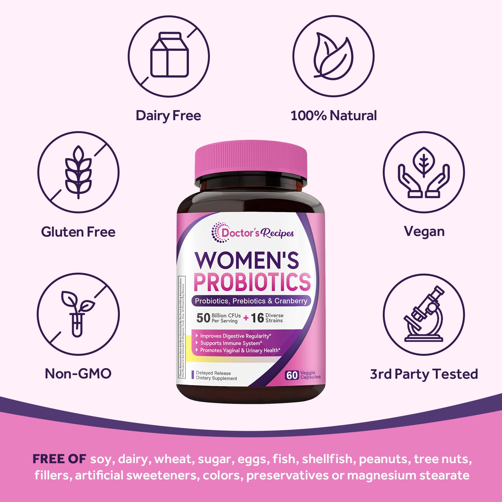 Delayed release probiotic capsule graphic