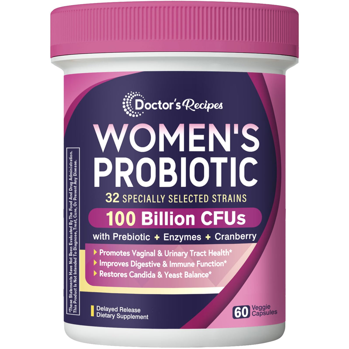 Bottle of Doctor's Recipes Probiotics for Women with 60 capsules
