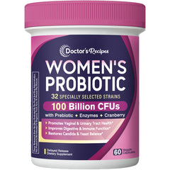 Bottle of Doctor's Recipes Probiotics for Women with 60 capsules