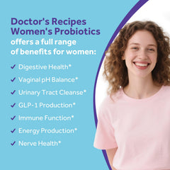 Illustration of prebiotics, digestive enzymes, cranberry and D-Mannose