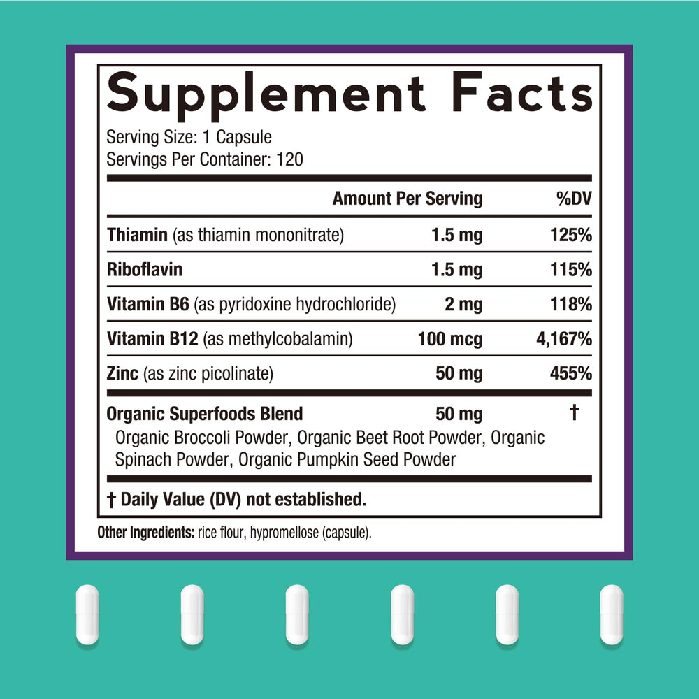 Close-up view of zinc picolinate capsules