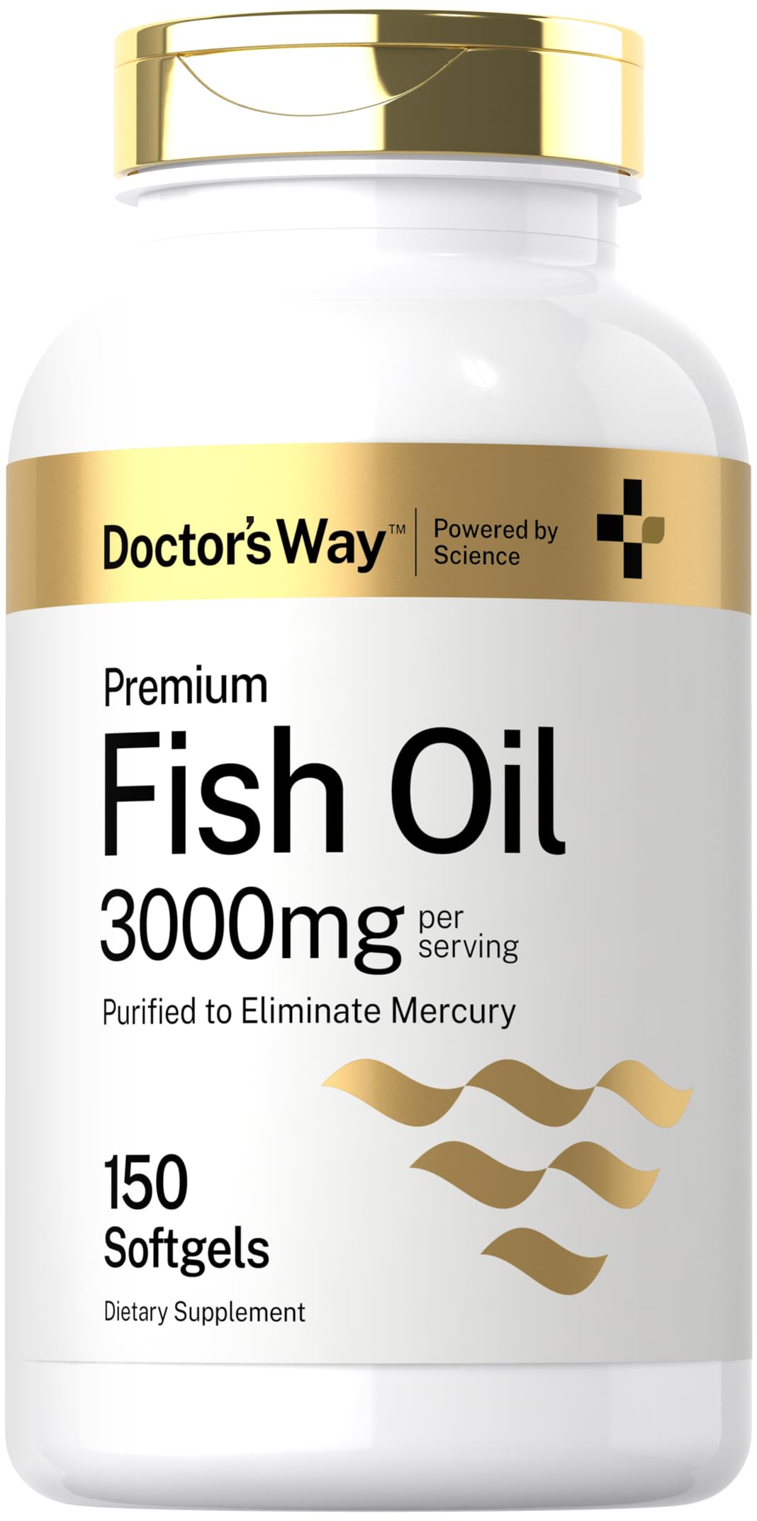 Doctor's Way Fish Oil 3000mg bottle with 150 softgels – product hero