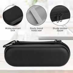Interior view showing toothbrush head cap storage inside the case