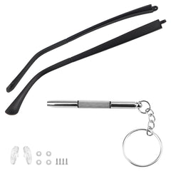 DOERDO 1 Pair Glasses Replacement Arms Matte Black - front view