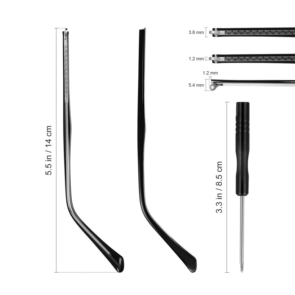 Close-up of metal replacement arms with silicone tips