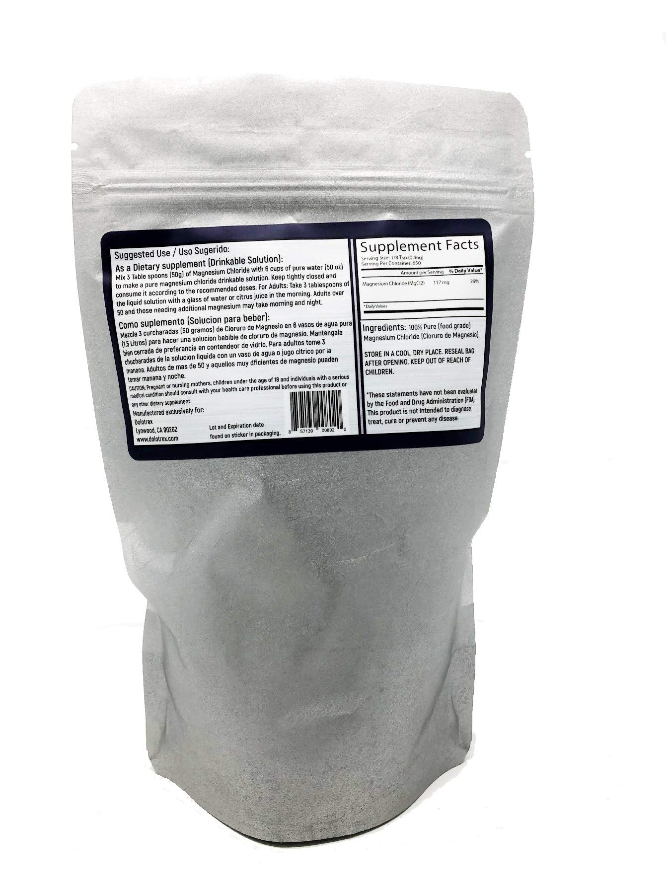 Dolotrex magnesium chloride 300 g packaging and label