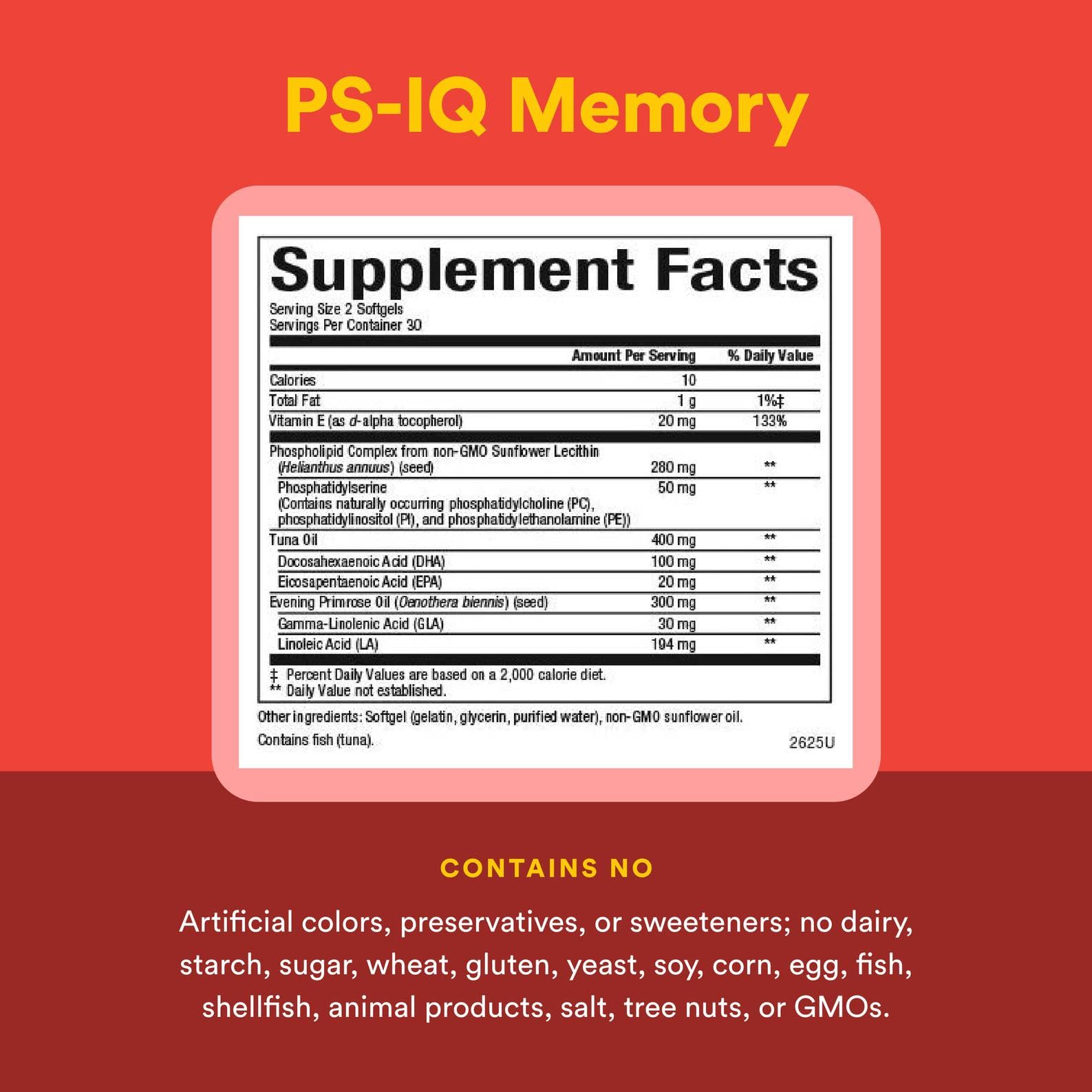 Dolphin-friendly tuna oil used in PS IQ Memory