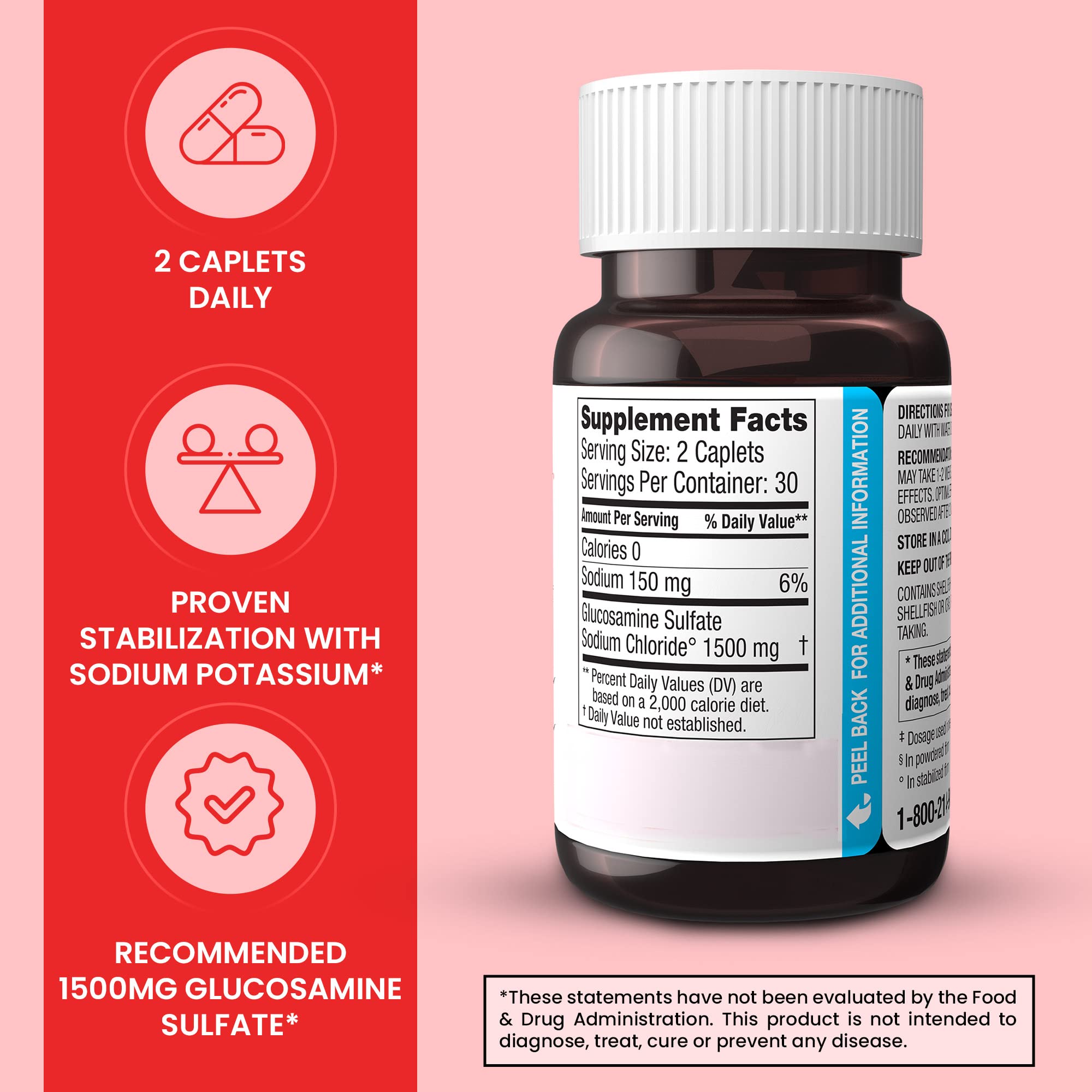 Close up of crystalline glucosamine sulfate