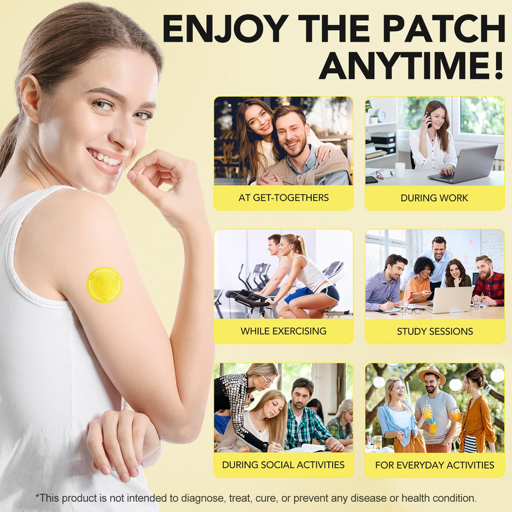 Close-up of patch adhesion and skin-friendly design