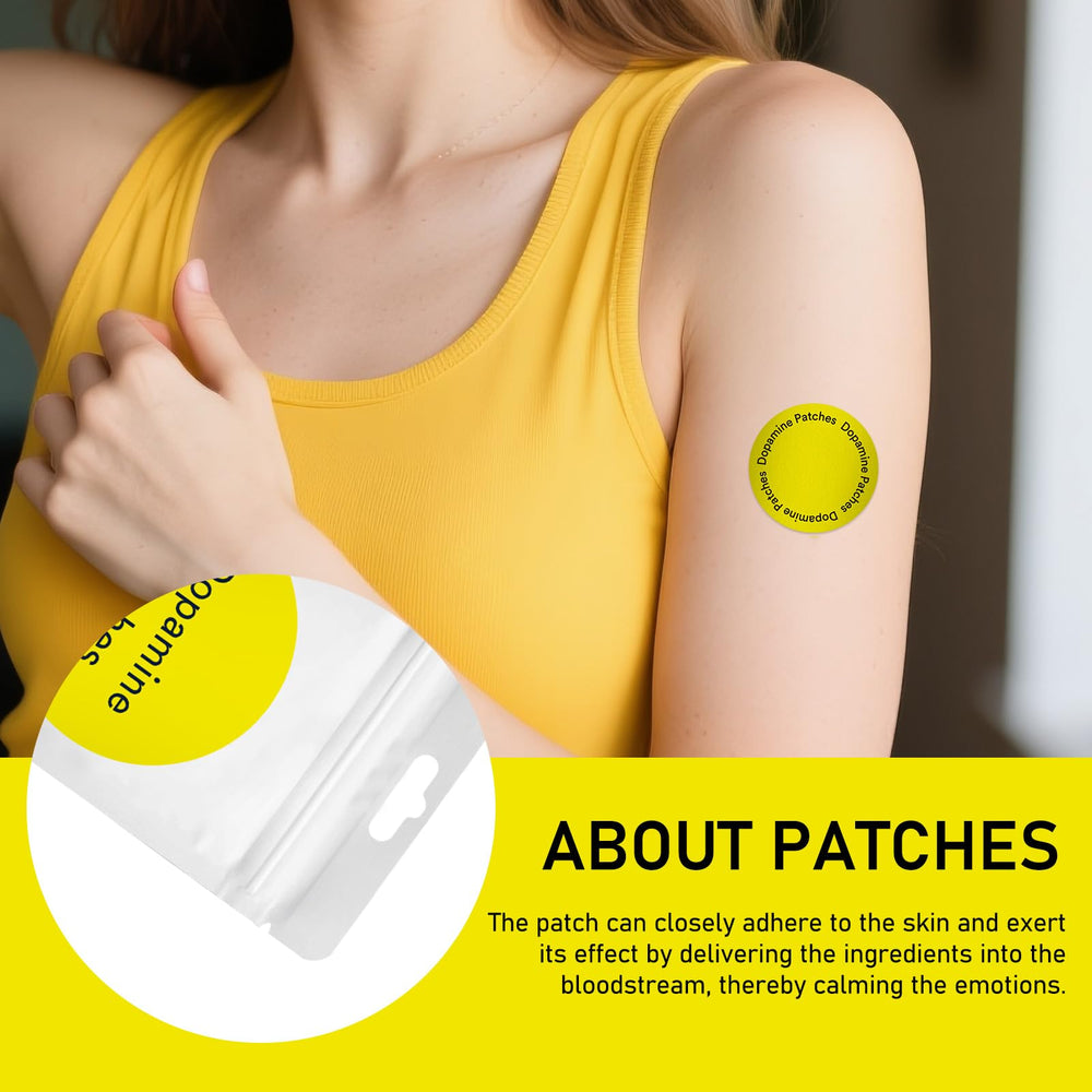 Lifestyle shot of Dopamine Patches for mood support