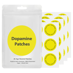 Dopamine Patches packaging front showing mood boost & positivity support