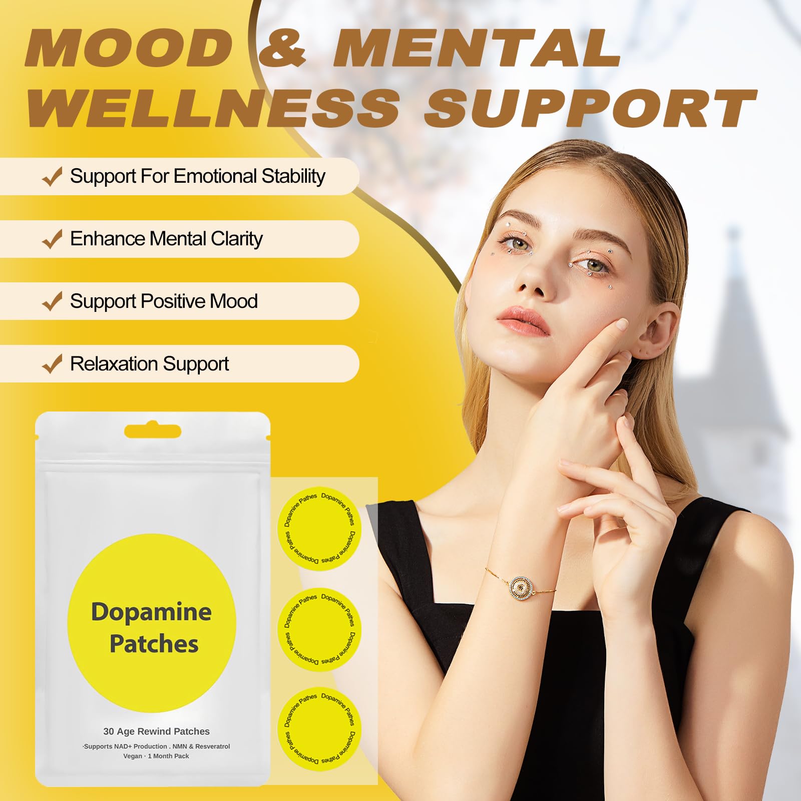 Dopamine Patches packaging back with product details