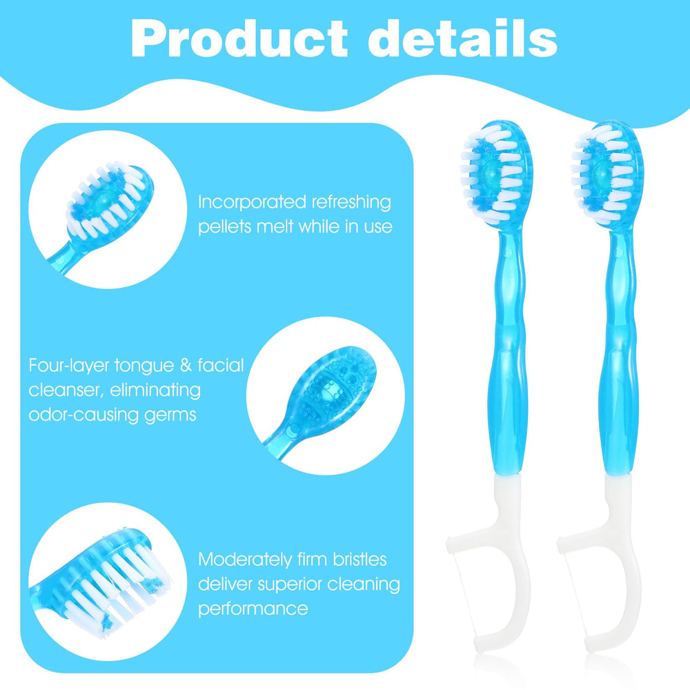 Back of toothbrush showing tongue cleaner