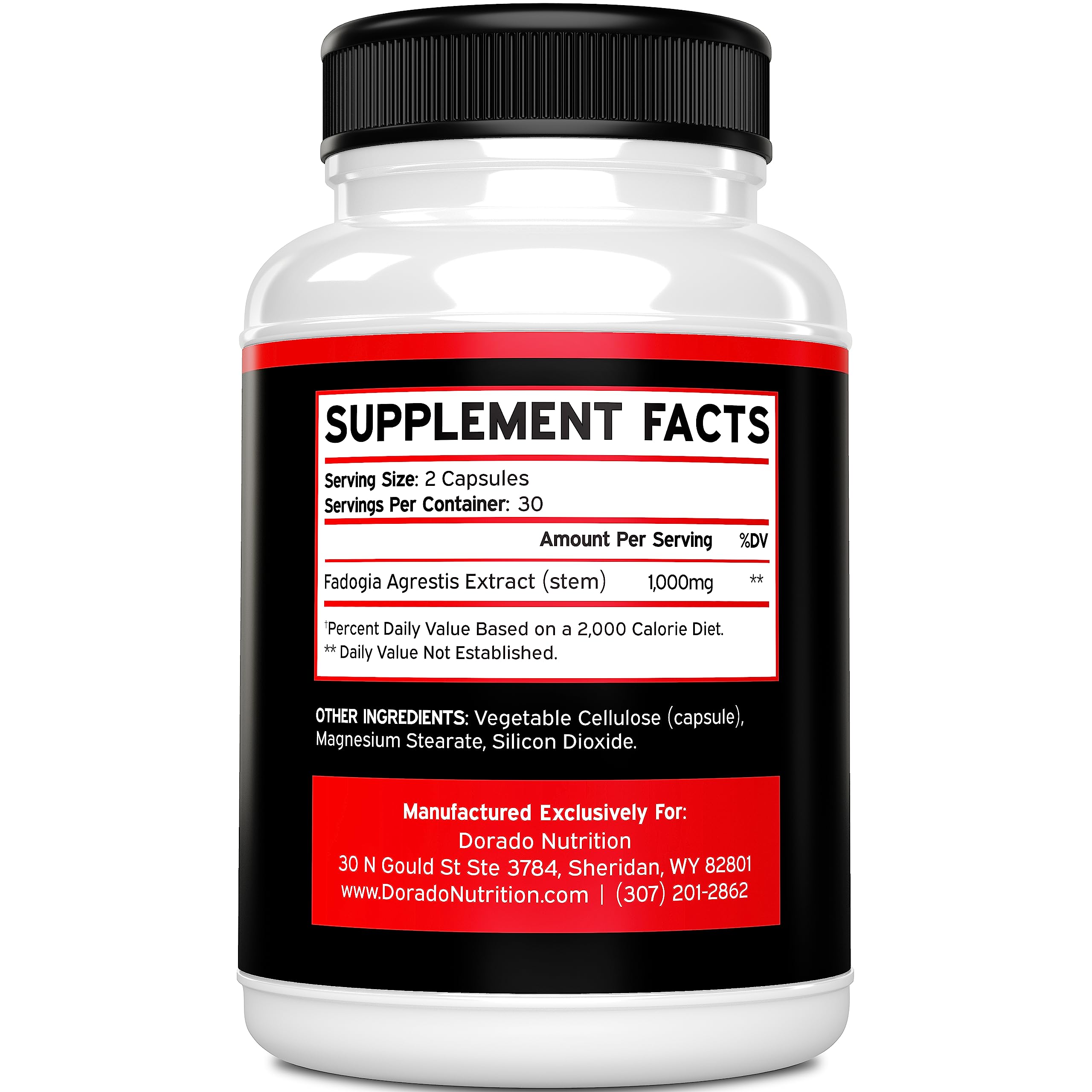 Dorado Nutrition fadogia-agrestis capsules vegan 60-count for athletic energy.