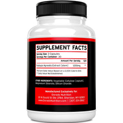 Dorado Nutrition fadogia-agrestis capsules vegan 60-count for athletic energy.