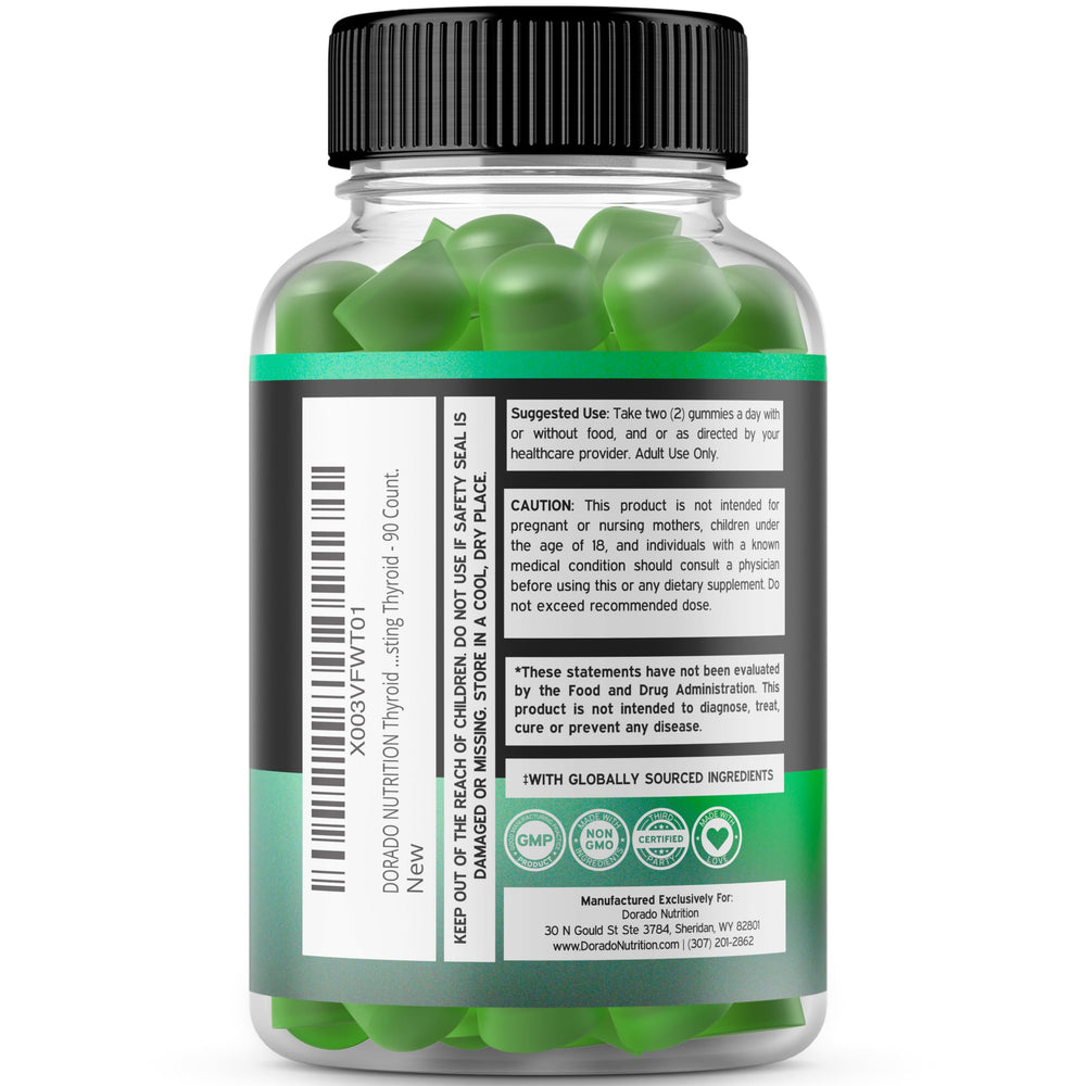 DORADO NUTRITION ingredient facts label showing iodine and botanicals, transparency benefit