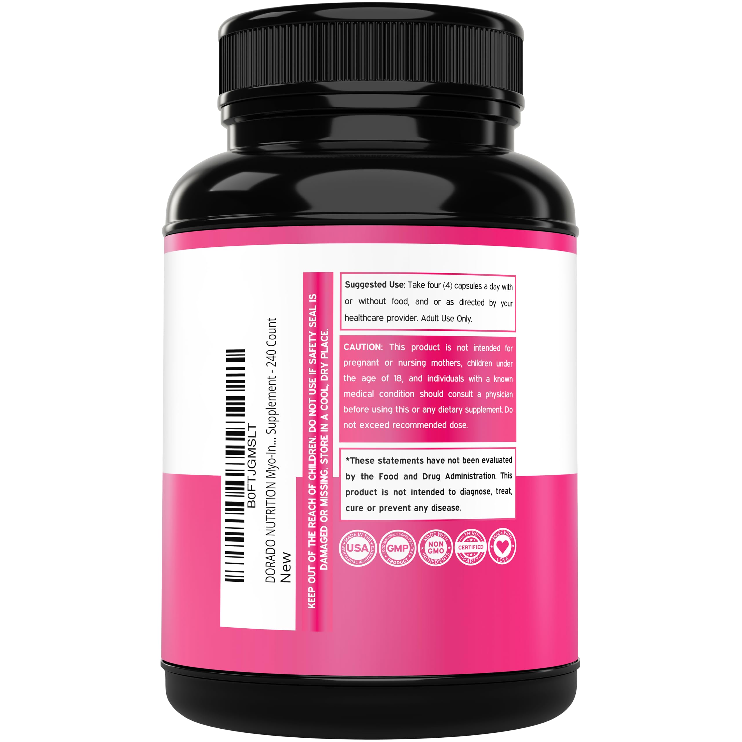 DORADO NUTRITION powder contents beside capsule to show concentrated dosing