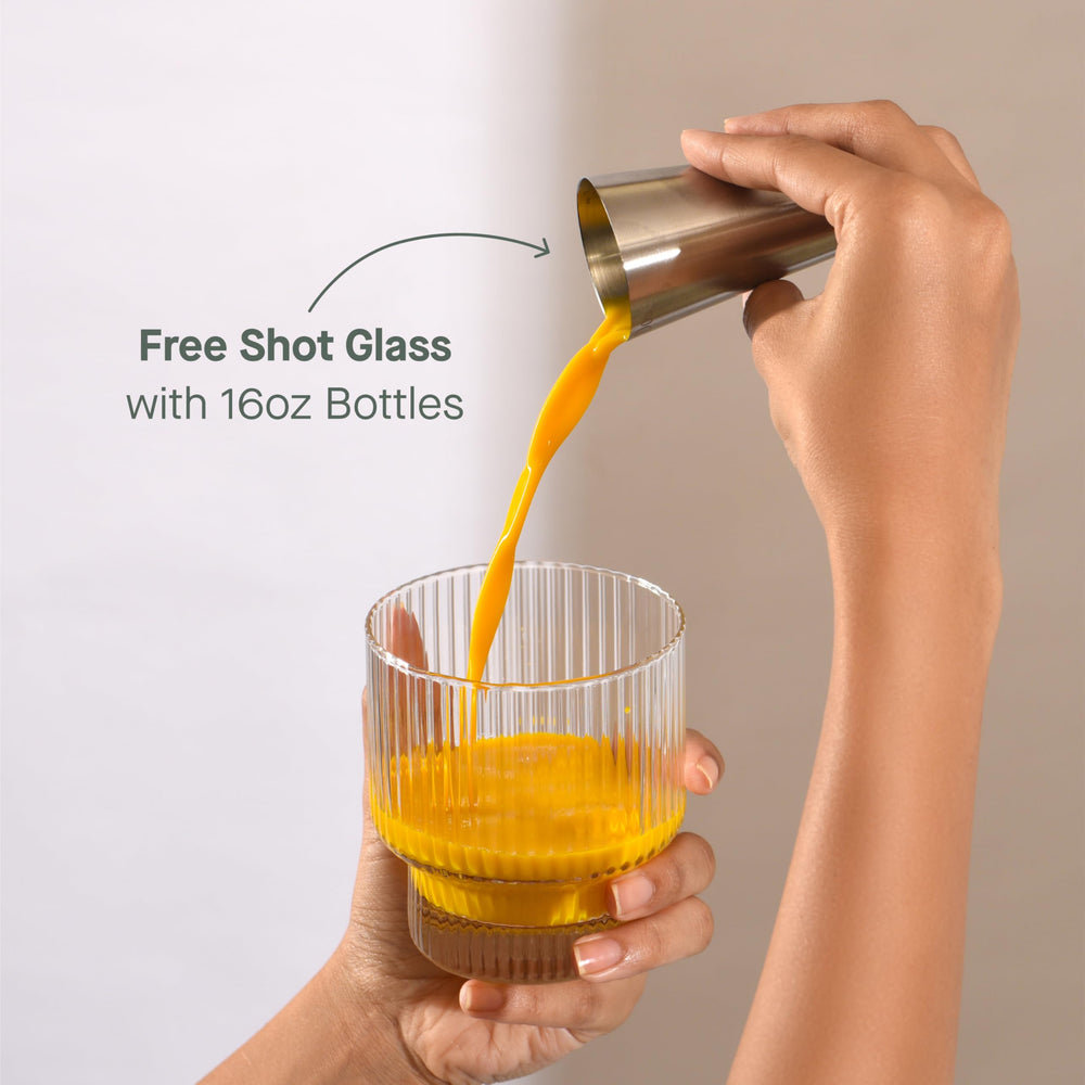 DOSE engraved stainless steel 2oz shot glass with bottles and protective box