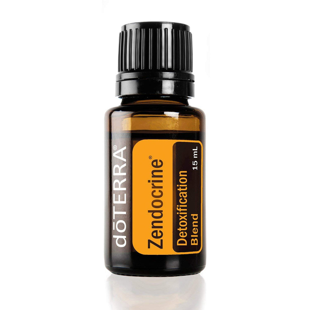 doTERRA Zendocrine bottle showing rosemary-cilantro-juniper blend for detoxifying support
