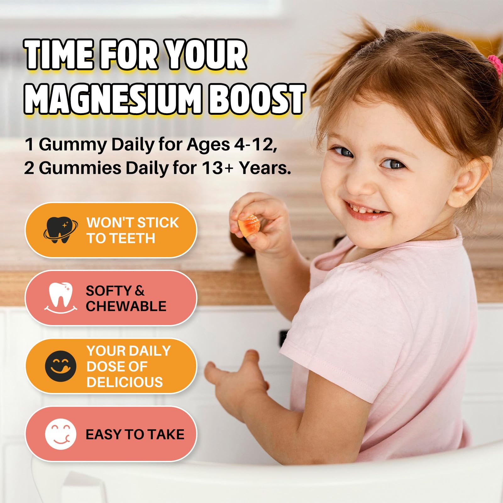 Family-friendly magnesium gummies for adults and kids