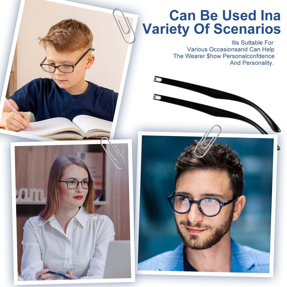 Double hinge design replacement temple for glasses