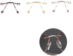 Double rubber plug pairs for rimless glasses