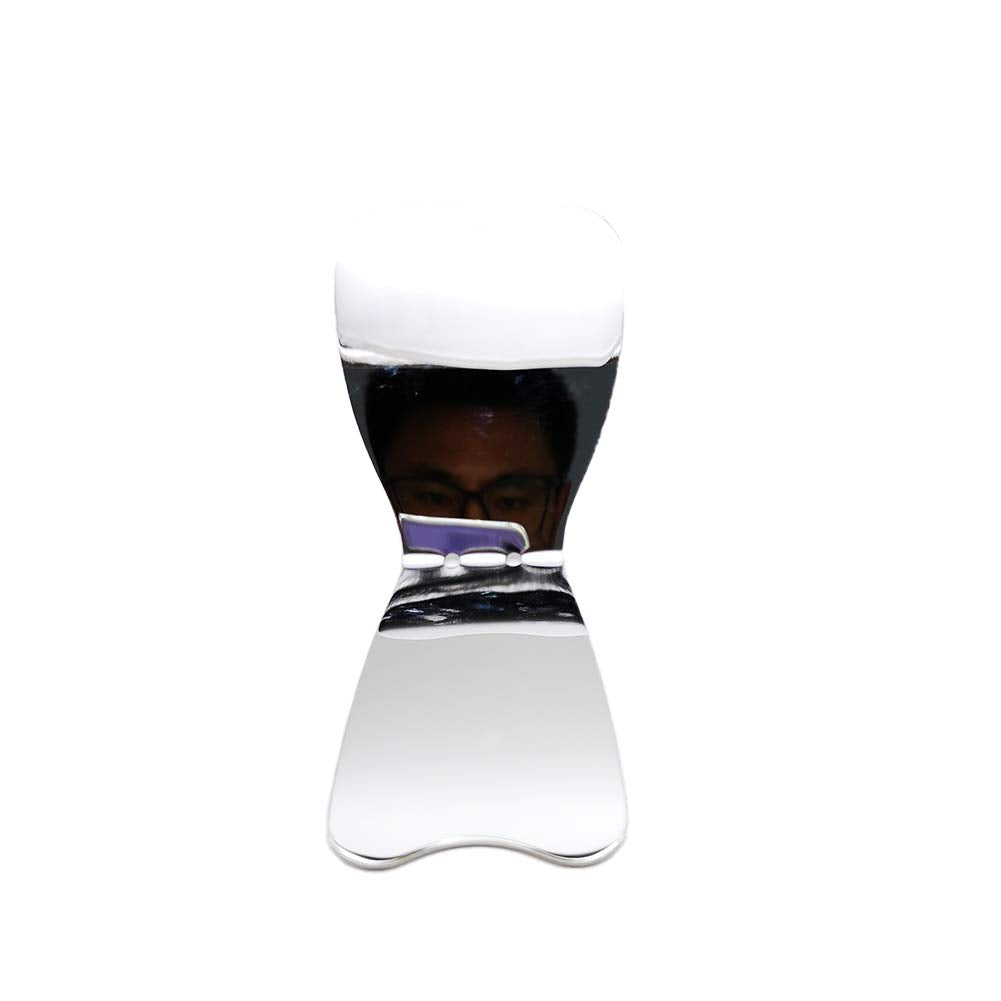 All-surface mirror with rolled edge design