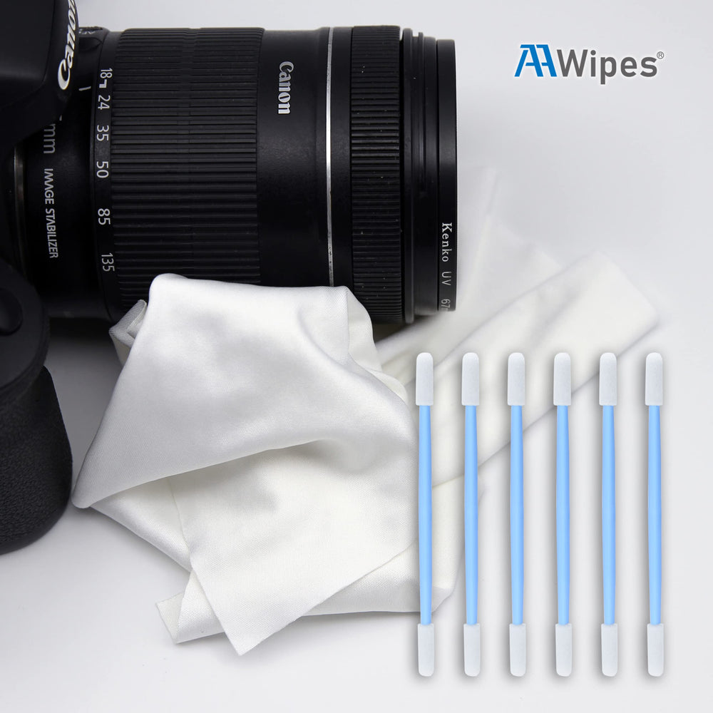 Blue double-tipped lab swabs for PCB and printers