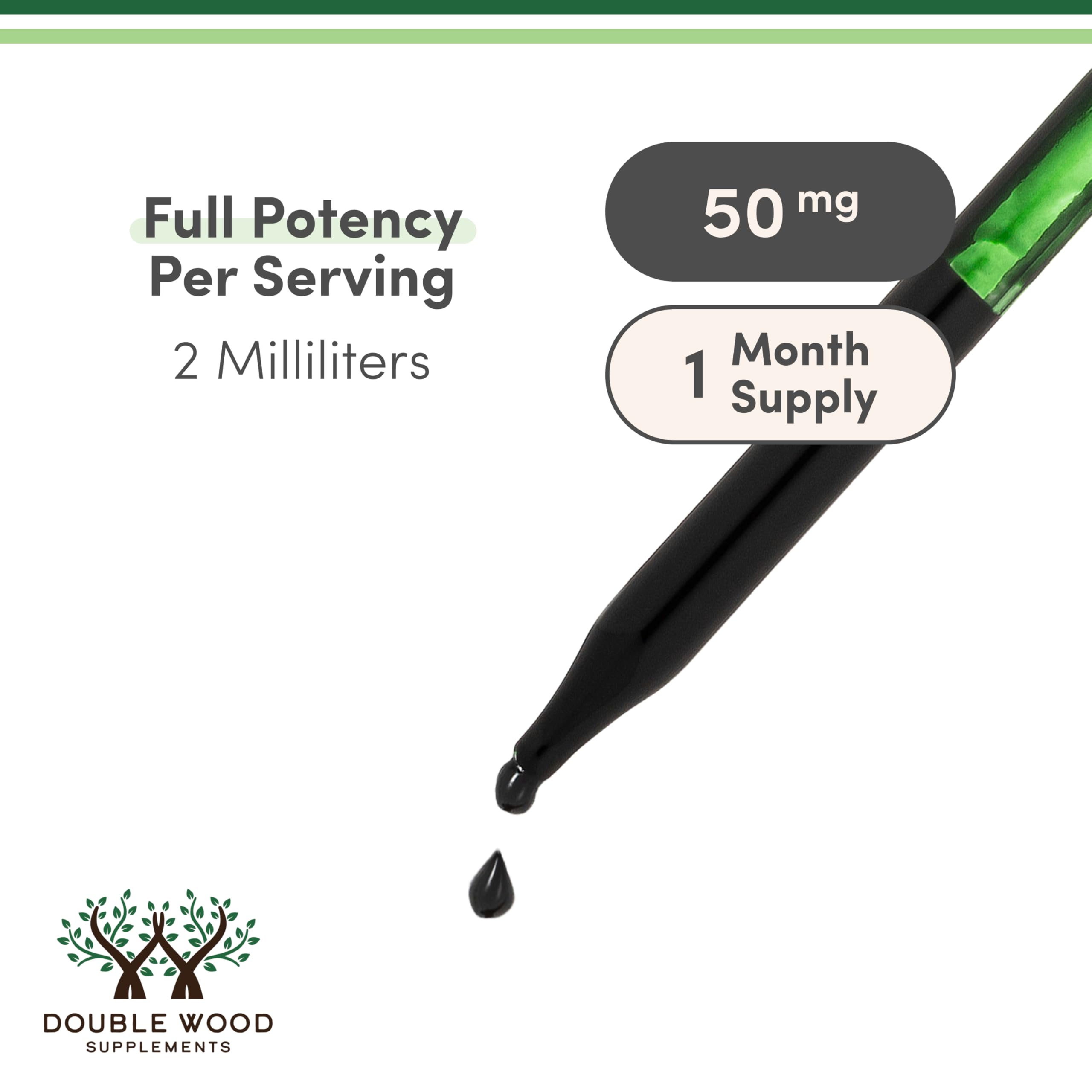 Double Wood Chlorophyll Drops mixed in beverages for a subtle earthy note.