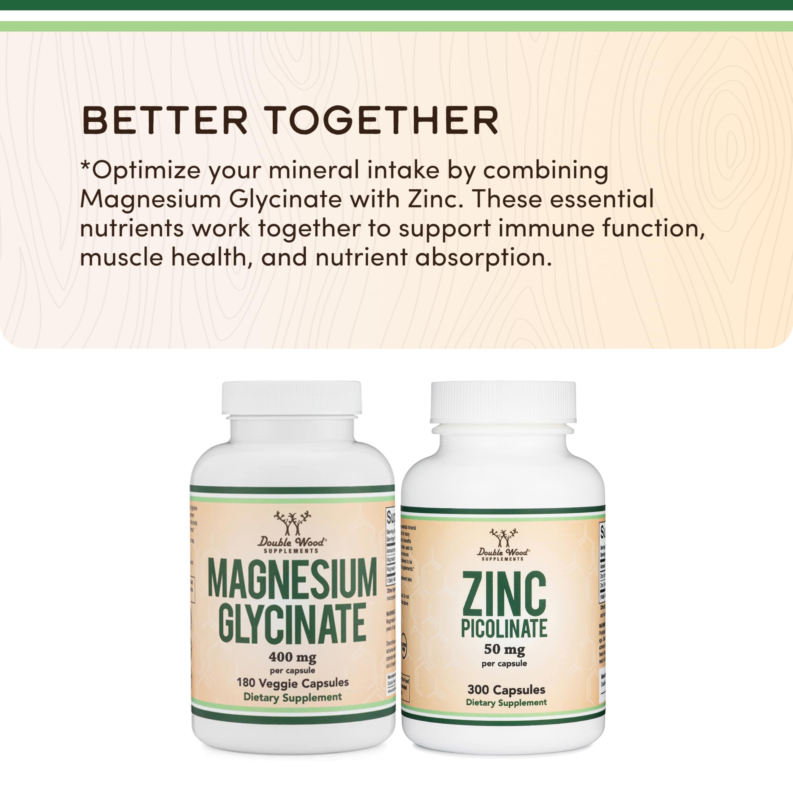 Nutrition facts label showing 400mg per capsule