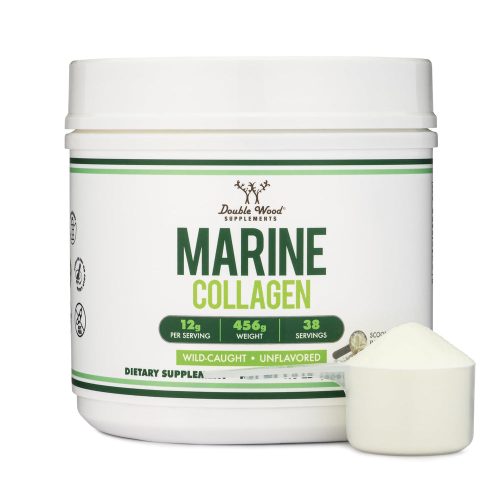 Double Wood Marine Collagen Powder 1 lb canister