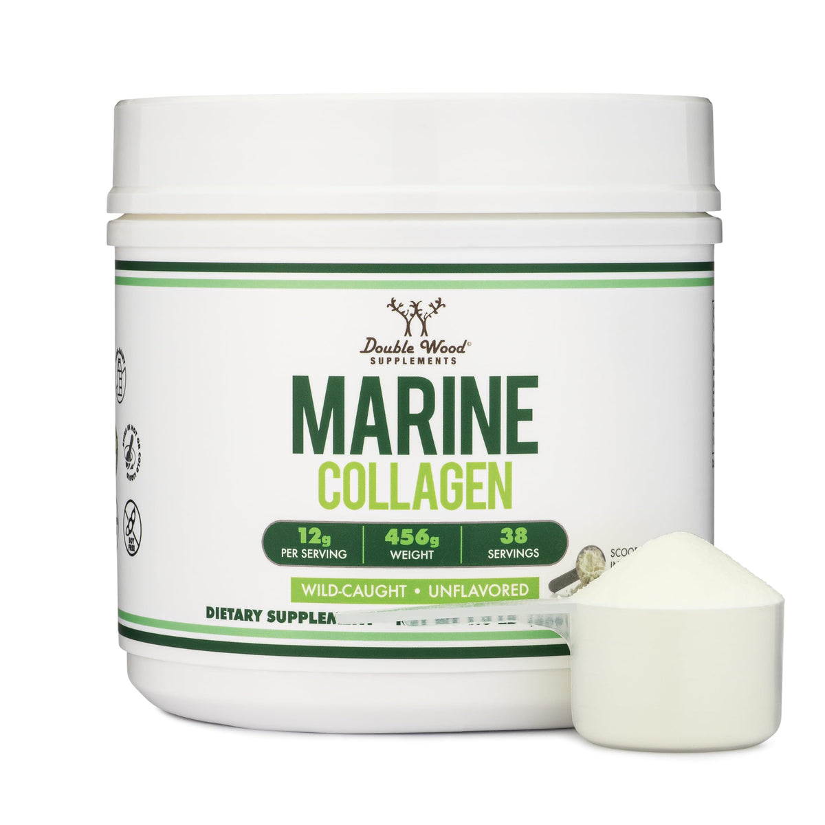 Double Wood Marine Collagen Powder 1 lb canister
