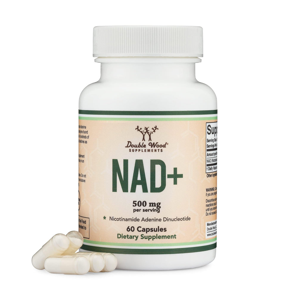 Double Wood NAD anti-aging and cell regeneration bottle