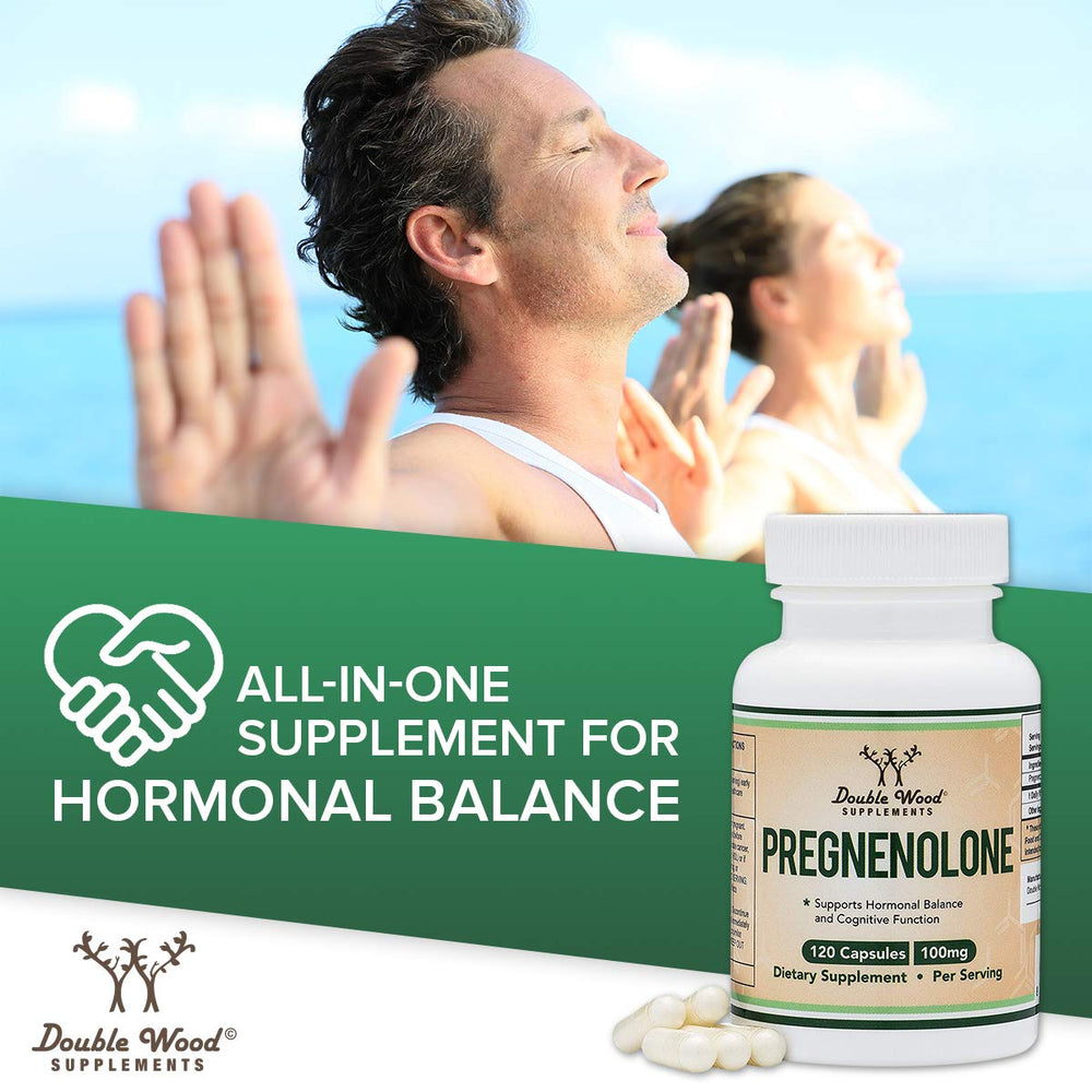 Double Wood pregnenolone bottle for wellness