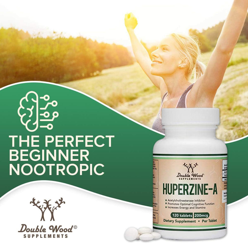 Double Wood logo with Huperzine A text