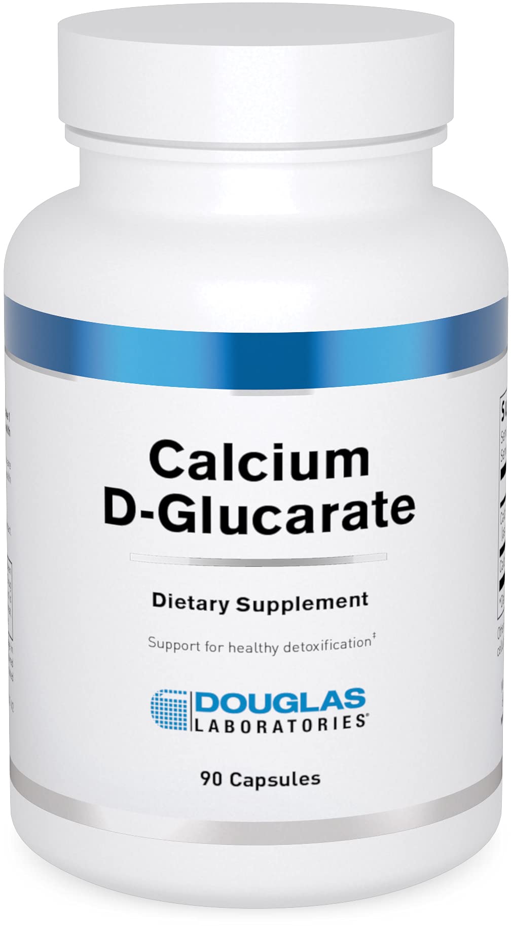 Douglas Laboratories Calcium-D-Glucarate bottle showcasing 90 capsules for detox-style daily use.