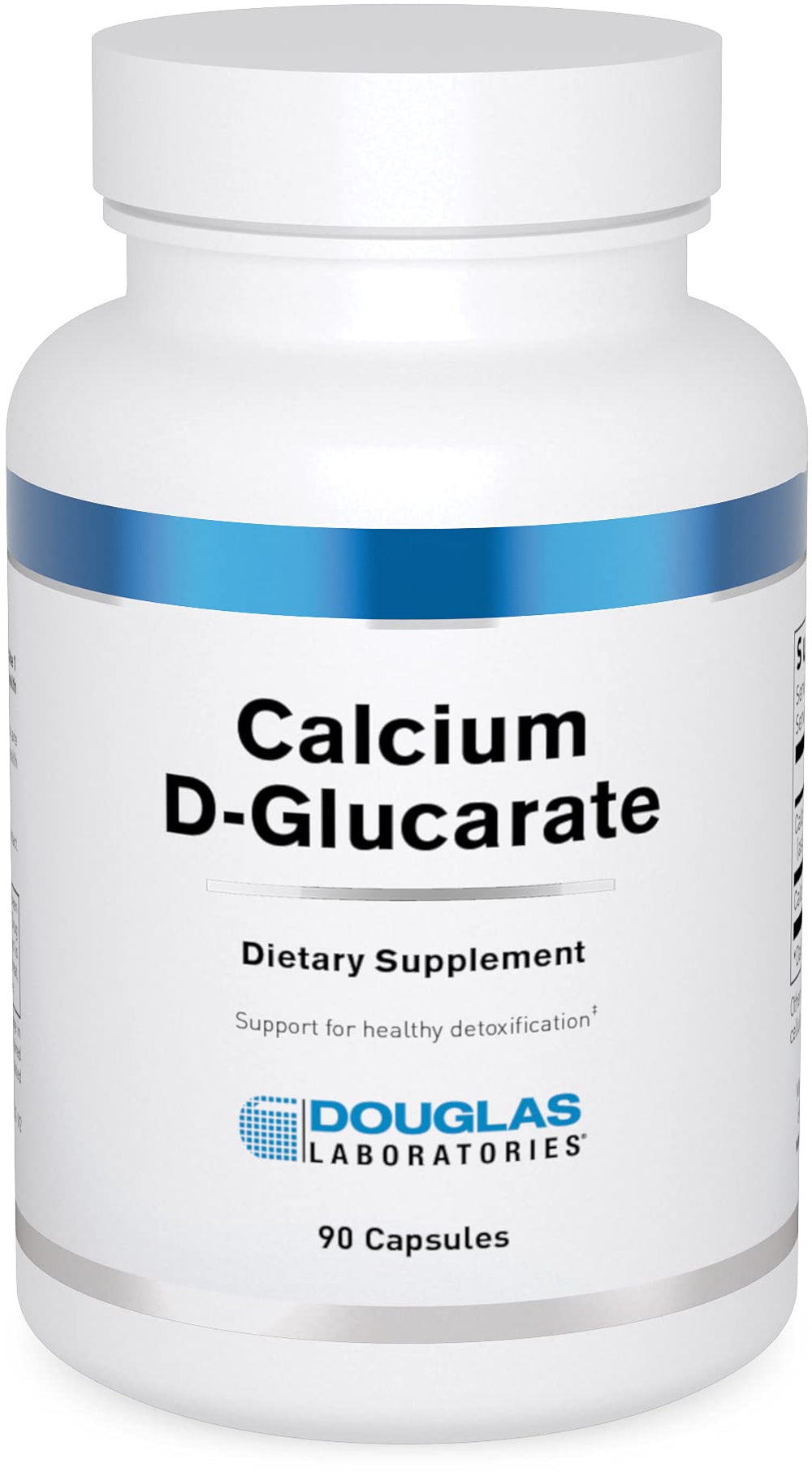 Douglas Laboratories Calcium-D-Glucarate bottle showcasing 90 capsules for detox-style daily use.