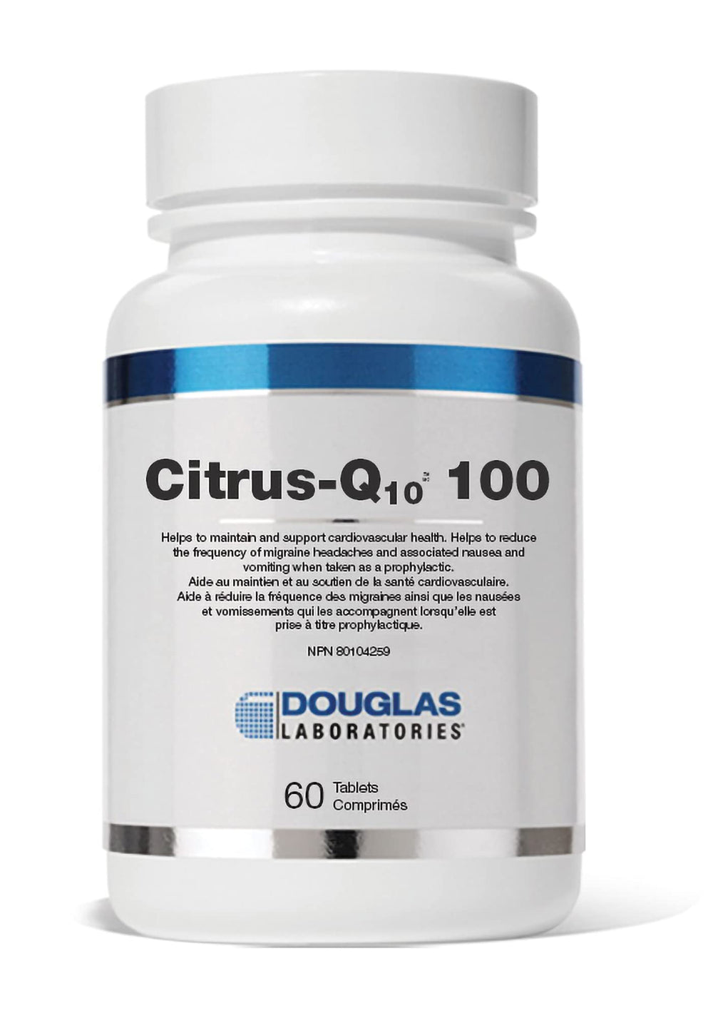 Douglas Laboratories Citrus-Q10 bottle full view emphasizes daily heart health support