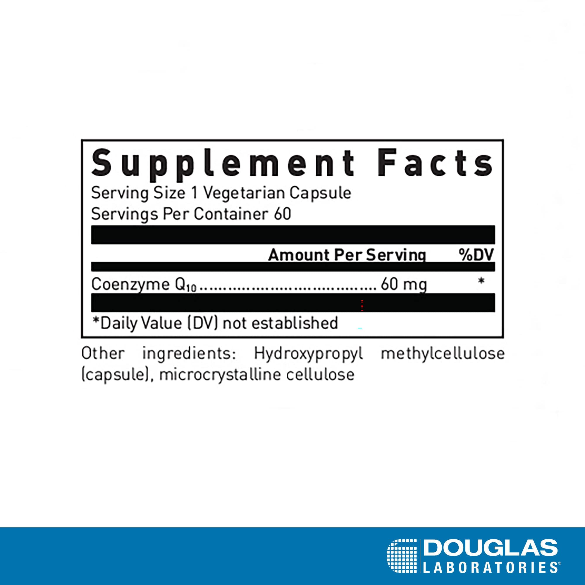 Front label of Douglas Laboratories Coenzyme Q-10 60mg bottle