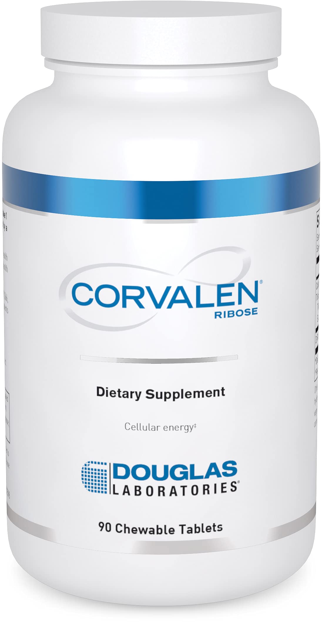 Douglas Laboratories Corvalen Chews bottle front for on-the-go energy support.