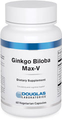 Douglas Laboratories Ginkgo Biloba Max-V bottle highlights a supplement for healthy circulation support.