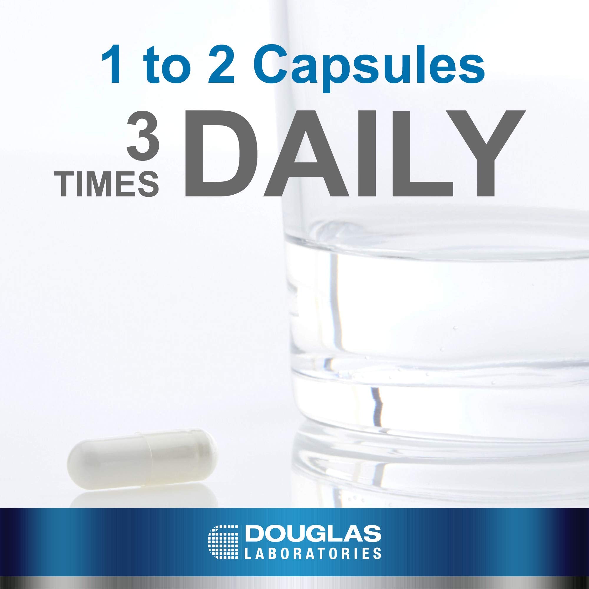 Close-up of L-Arginine 700 mg capsules by Douglas Laboratories