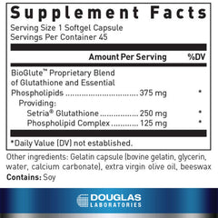 Liposomal Glutathione label and packaging image