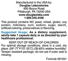 Product label for Douglas Laboratories Magnesium Oxide