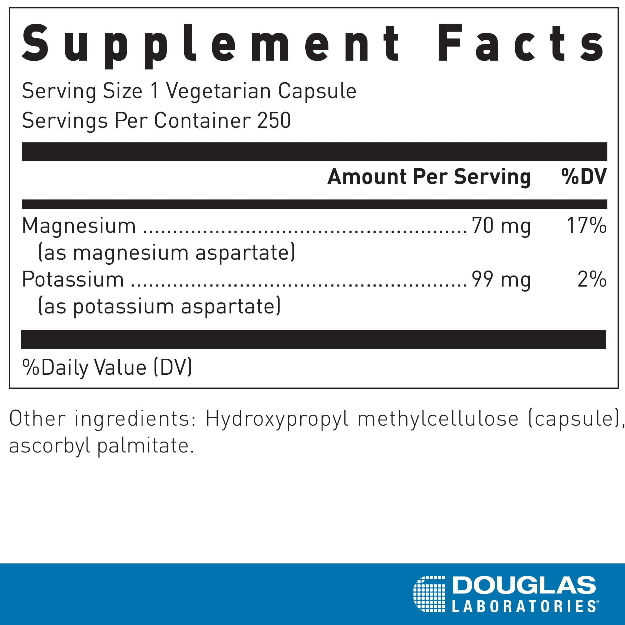 Close-up of the capsules inside the Douglas Laboratories bottle