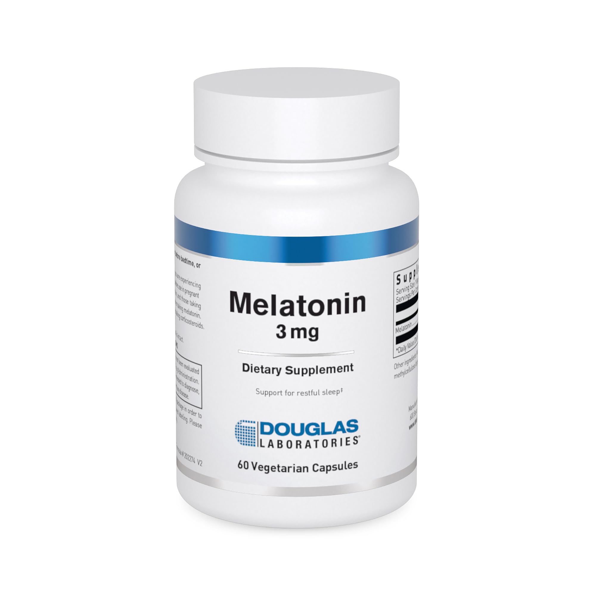 Douglas Laboratories Melatonin 3 mg bottle with 60 capsules
