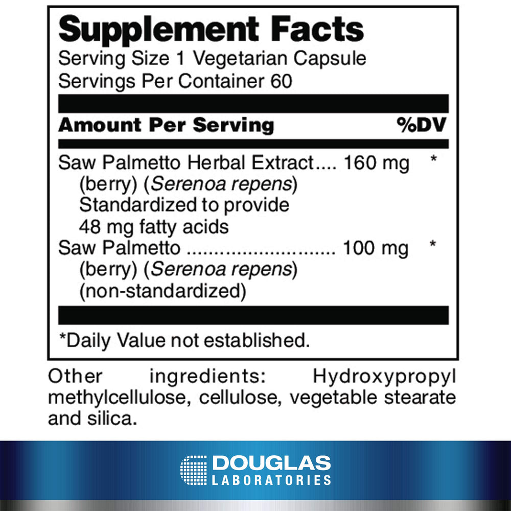 Close-up of standardized saw palmetto extract