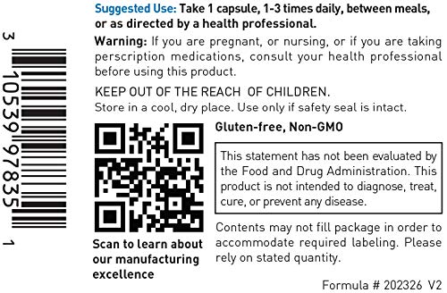 Taurine 500 mg packaging side view